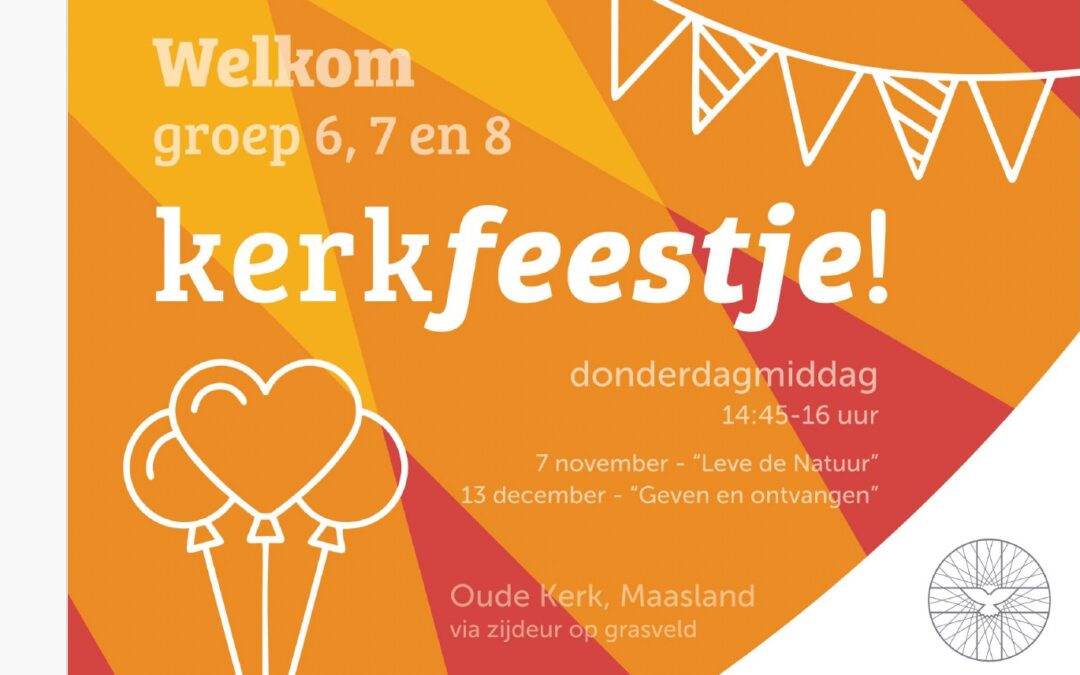 Kerkfeestje voor groep 6, 7 en 8